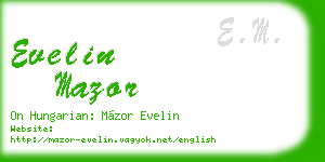 evelin mazor business card